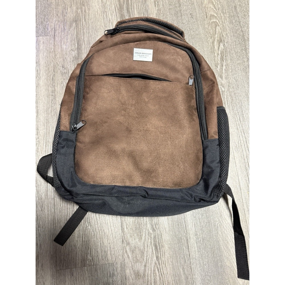 Macchu Picchu Hiram Bingham Belmond‎ Choco Suede Bookbag Backpack